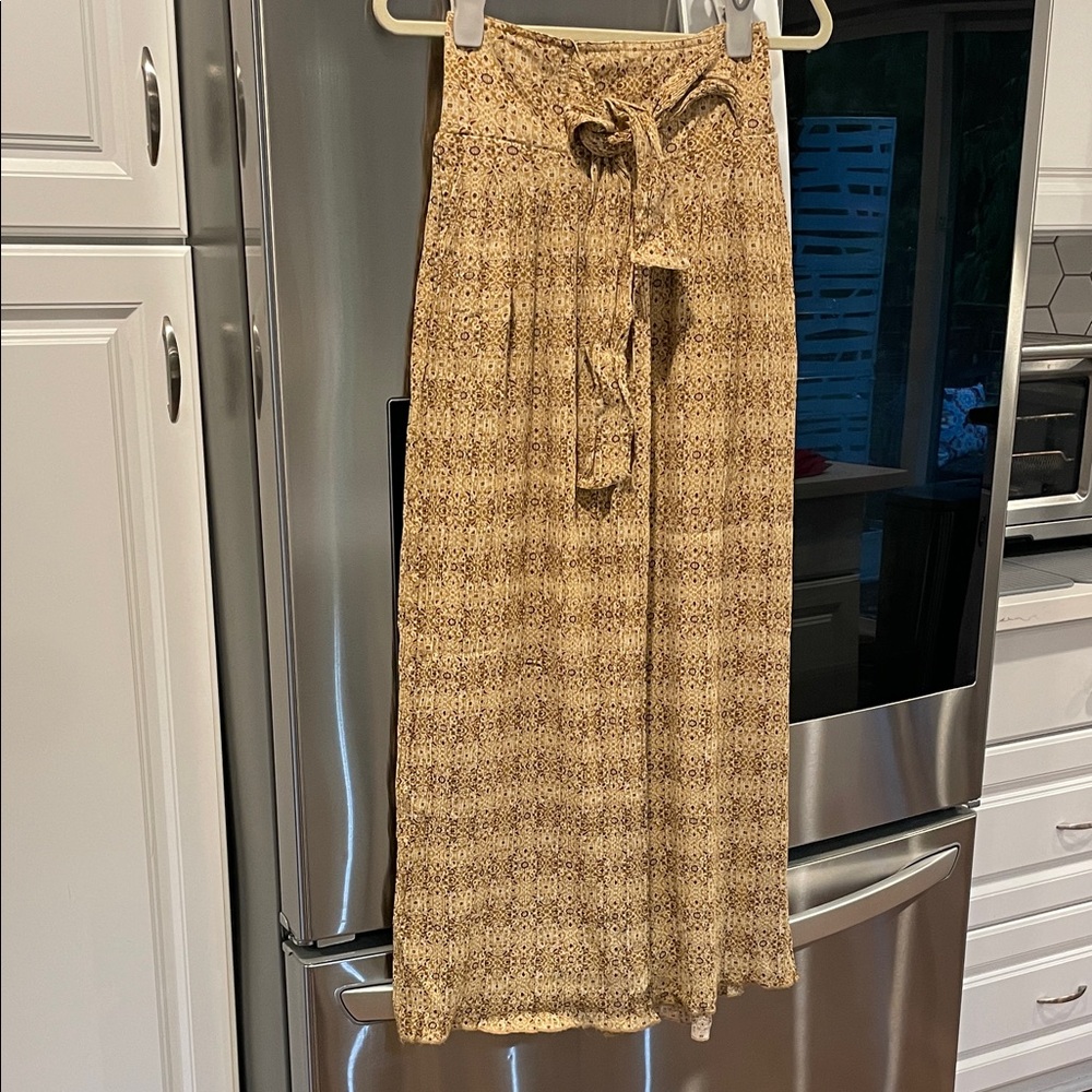 Skylar + Madison Tan Patterned Trousers